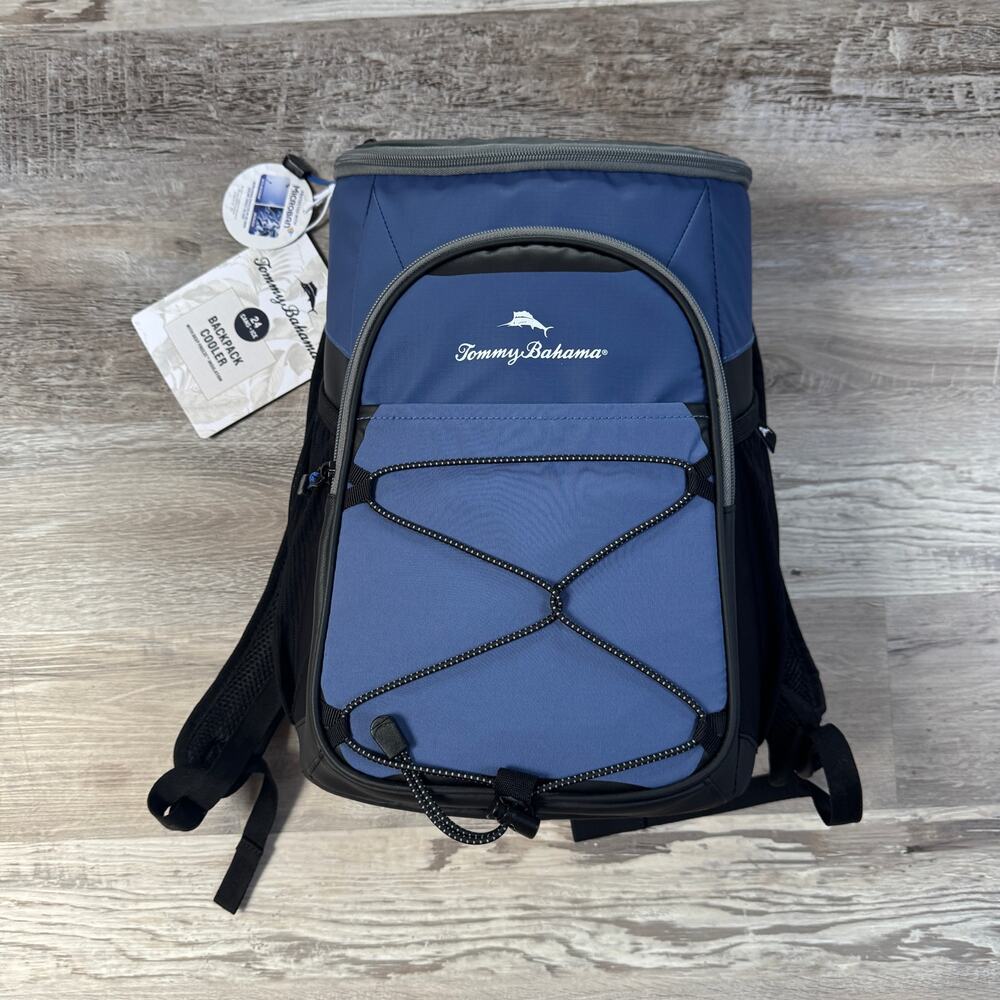 NWT Tommy Bahama 24 Can Backpack Cooler Deep Freeze Insulated Blue